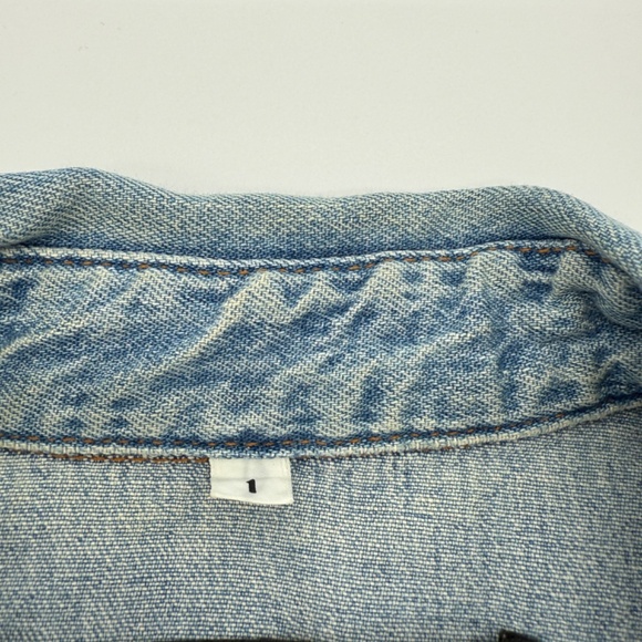 Vintage Circa USA Denim Western Snap Shirt Sleeveless Western Style Small - Picture 7 of 15